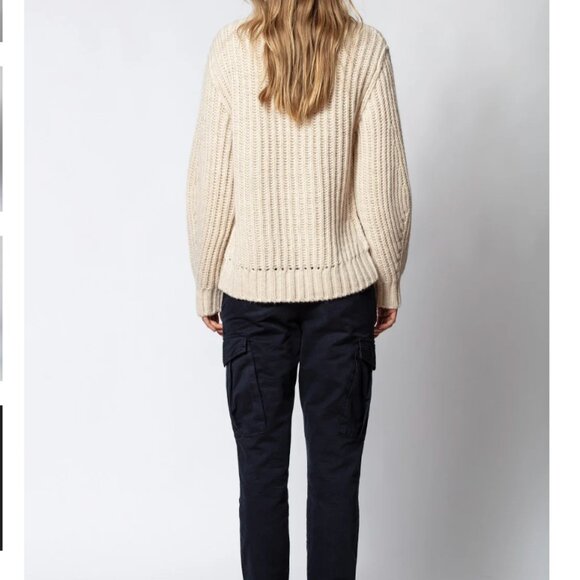 Zadig & Voltaire Marlon Awa Alpaca Blend Cream Sweater - Picture 6 of 16